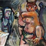 "Der Held der Besitzlosen", 2006, Nr.223::40x50cm, Baumwolle